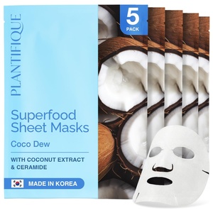 image:imagePLANTIFIQUE Korean Face Masks Skincare 5 Pack  Hydrating Calming FirmingCoco Dew