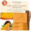 image:imagePLANTIFIQUE Kojic Acid Soap with Turmeric  Face amp Body Cleanser Bars and Hand Mask for Dry Hands  4 Pairs Moisturizing Gloves with Shea Butter