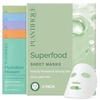 image:imagePLANTIFIQUE Superfood Facial Sheet Mask Variety Box 5 Pack and Hand Mask for Dry Hands  4 Pairs Moisturizing Gloves with Shea Butter