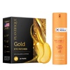 image:imagePLANTIFIQUE Gold Under Eye Patches for Puffy Eyes and Dark Circles 20 Pairs and Vitamin C Face Serum Anti Aging Massage with Peptides Collagen Korean Skin Care Face Moisturizer