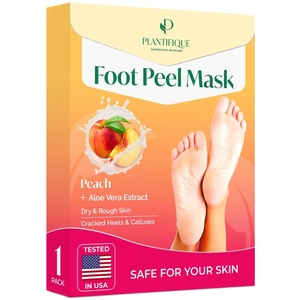 image:imagePLANTIFIQUE Foot Peeling Mask for Men Dermatologically Tested  2 PairsPeach