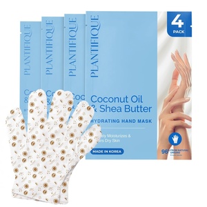 image:imagePLANTIFIQUE Korean Hydrating Foot Mask for Dry Cracked Feet 4 Pairs amp Box  Moisturizing Socks for Baby Soft Feet  Softens Heels with Coconut Oil Shea Butter amp Macadamia Seed OilHand Mask  4 Pairs
