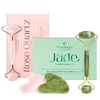 image:imagePLANTIFIQUE Jade Roller and Rose Quartz Face Roller with Gua Sha Facial Tools  Includes Real Roller and Gua Sha Set  Certified Face Roller and GuaSha for Your Skincare Routine