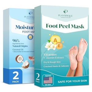 image:imagePLANTIFIQUE Foot Peel Mask with Vitamins 2 Pack and Hydrating Foot Mask for Dry amp Cracked Feet  NOT Peeling 2 Pack