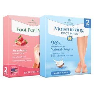 image:imagePLANTIFIQUE Foot Peeling Mask 2 Pack  Exfoliating Foot Peel Mask for Dry Cracked Feet amp Korean Foot Mask with Shea Butter 2 Pairs Box for Dry amp Cracked Feet