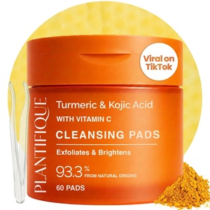 image:imagePLANTIFIQUE Kojic Acid amp Turmeric Cleansing Pads for Dark Spots Lab Tested60 Count Pack of 1