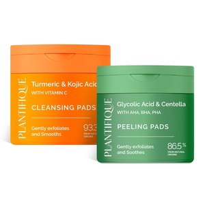 image:imagePLANTIFIQUE Kojic Acid and Turmeric Cleansing Pads 60 Pcs amp Korean Glycolic Acid Pads with CICA 60 Pcs