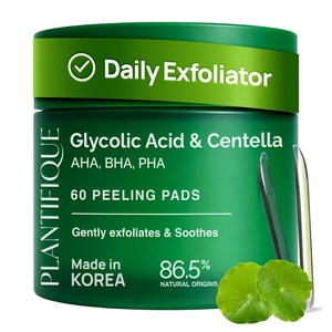 image:imagePLANTIFIQUE Korean Glycolic Acid Toner Pads  Centella amp Niacinamide 60PcsUnscented
