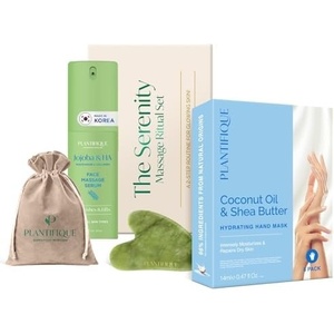 image:imagePLANTIFIQUE Massage Ritual Set Premium Certified Jade Gua Sha  Jojoba Oil amp HA Serum Skin Care Set and Hand Mask for Dry Hands  8 Pairs Moisturizing Gloves