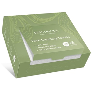 image:imagePLANTIFIQUE Disposable Face Towels XL 10x12  Makeup Remover Wipes 15 Ct1 Count Pack of 15