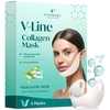 image:imagePLANTIFIQUE Gua Sha Facial Tools  Massage Tool  Jawline Sculptor and VLine Collagen Mask for Face 5 PCS Chin Strap for Women amp Men V Line Lifting Mask with Collagen