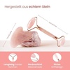 image:imagePLANTIFIQUE Rose Quartz Face Roller with Rose Quartz Gua Sha Set and Gold Under Eye Patches for Puffy Eyes and Dark Circles 20 Pairs Under Eye Masks for Dark Circles and Puffiness Eye