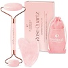 image:imagePLANTIFIQUE Rose Quartz Roller and Gua Sha Set and VLine Double Chin Mask 5 PCS with Hyaluronic Acid