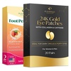 image:imagePLANTIFIQUE Foot Peel Mask 2 Pairs and 24K Gold Under Eye Patches 20 Pairs