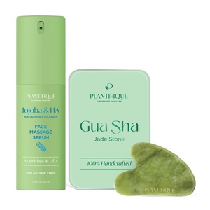 image:imagePLANTIFIQUE Jade Gua Sha Facial Tool amp Korean Face Massage Serum 101fl oz