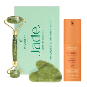 image:imagePLANTIFIQUE Jade Roller for Face and Gua Sha Facial Tools  Vitamin C Face Serum Anti Aging Massage with Peptides Collagen  Korean Skin Care Moisturizer